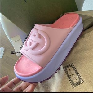Gucci platform slides